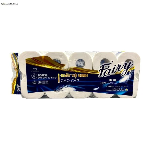 Giấy vệ sinh Fairy cao cấp 10 cuộn 4 lớp