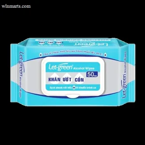 Khăn ướt cồn diệt khuẩn LETGREEN 50 tờ