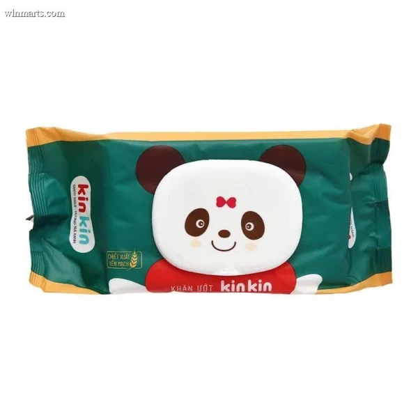 Khăn ướt Kinkin mùi trà xanh có nắp 100 tờ