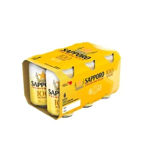 Lốc 6 lon bia Sapporo 100 330ml
