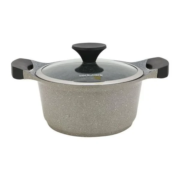 Nồi hai tay cầm CookPlus Stone Lock&Lock LCA6202D 20cm