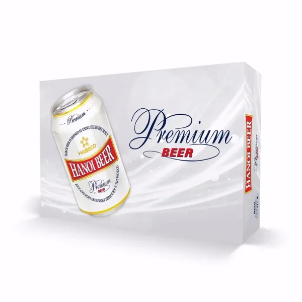 Thùng 24 lon bia Hà Nội Premium lon Sleek 300ml
