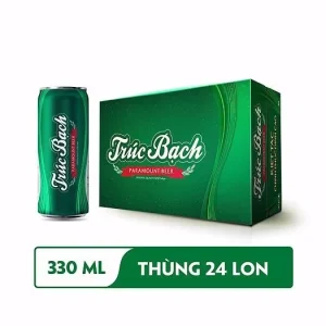 Thùng 24 lon bia Trúc Bạch lon sleek 330ml